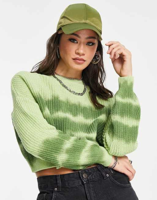ASOS DESIGN – Zielony sweter z efektem tie-dye , 3 z 4