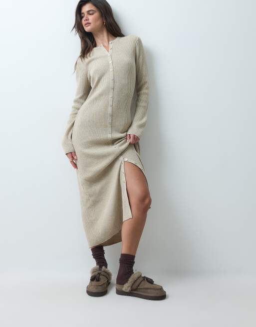 ASOS DESIGN Ziggy Slipper mit Bommel-Detail in Taupe aus Wildlederimitat, 2 von 4