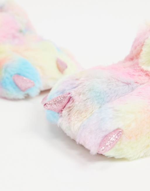 Rainbow best sale paw slippers