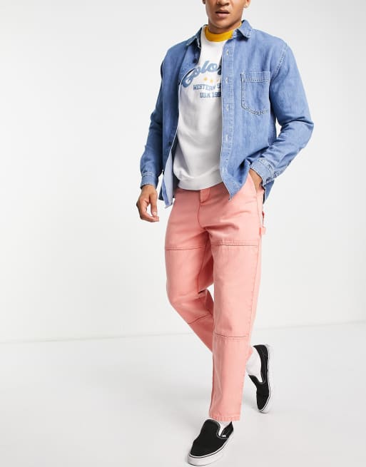 ASOS DESIGN – Zimmermannshose im Skater-Design in Koralle, 3 von 4