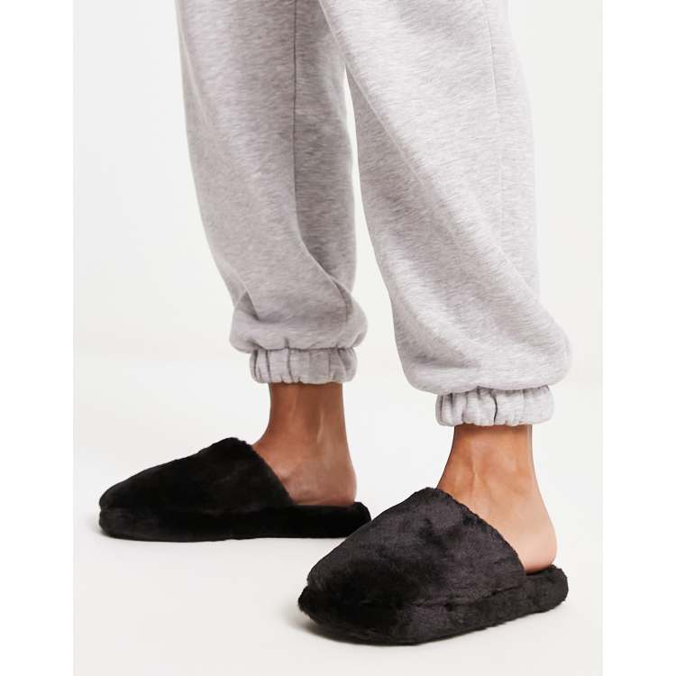 ASOS DESIGN Zina closed toe slippers in black ASOS