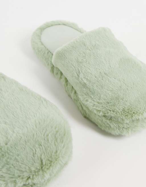 Mint sales green slippers