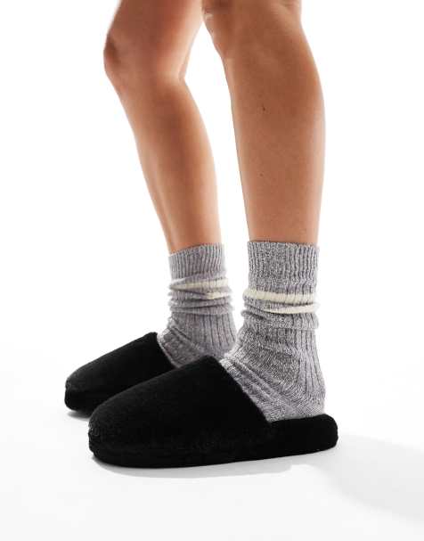 ASOS DESIGN - Zina - Sorte hjemmesko med lukket tå - view 1