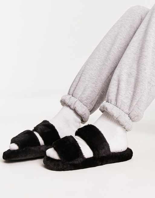 ASOS DESIGN - Zion - Slippers met dubbele bandjes in zwart, 4 van 4