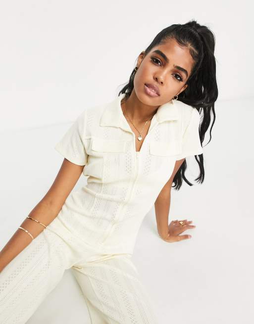 Asos white cheap utility jumpsuit