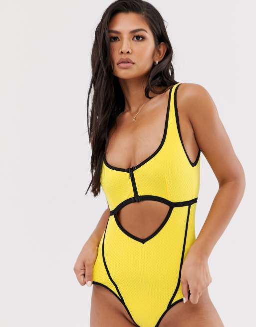 Asos sales yellow swimsuit