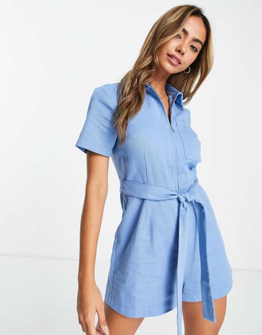 Asos store blue playsuit