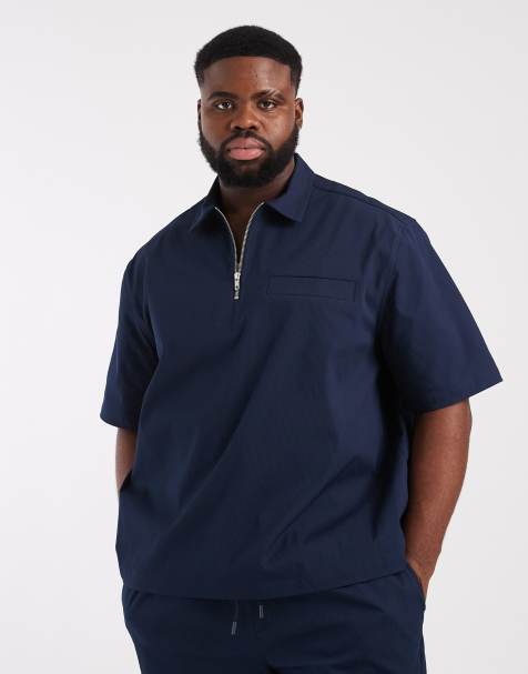 ASOS DESIGN zip through co-ord in navy - view 1