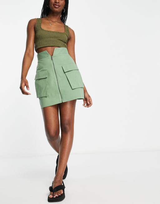 Asos green 2024 mini skirt