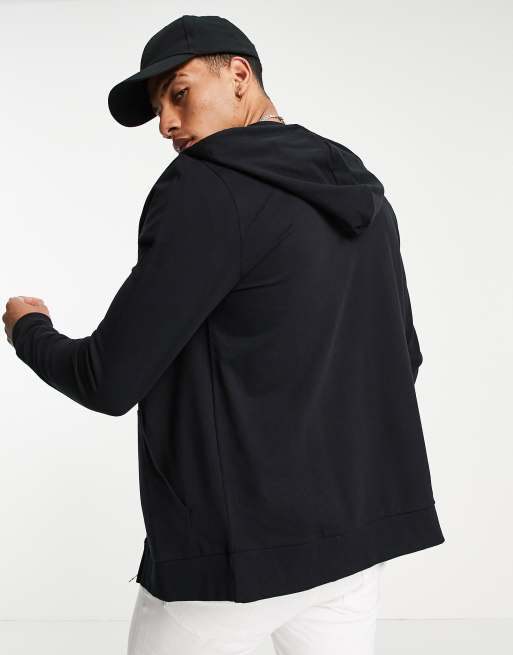 Asos black discount zip up hoodie