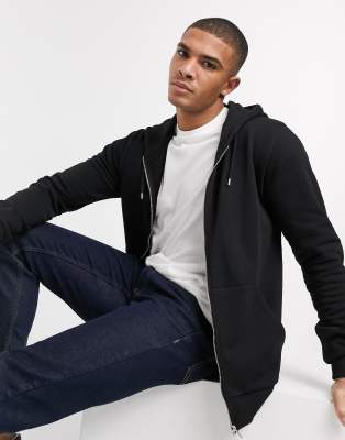 mens black zip up sweater
