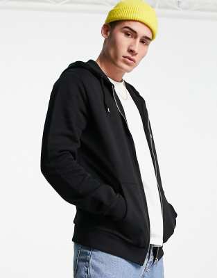 black zipper up hoodie