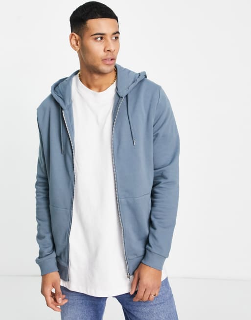 Asos mens zip hot sale up hoodie