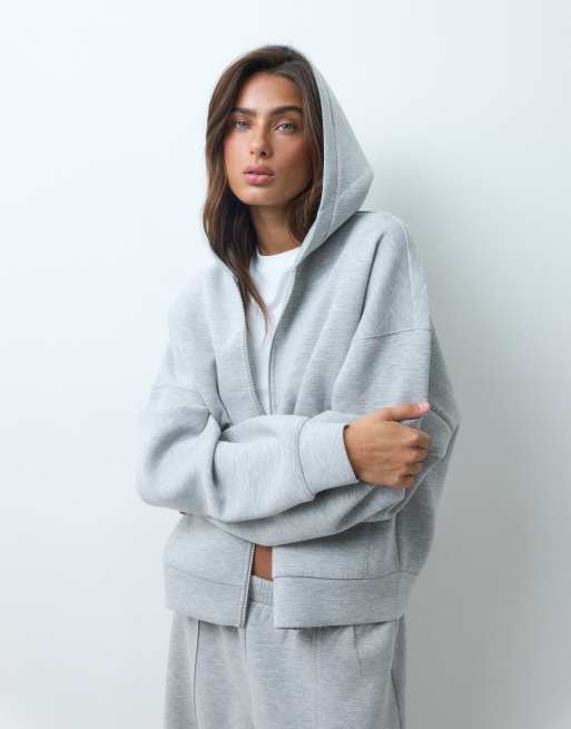 ASOS DESIGN scuba-style fabric set in gray heather, 3 of 4