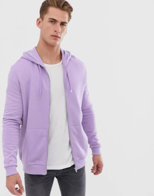 Light purple zip store up hoodie