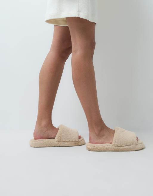 ASOS DESIGN Zofia mule slipper in beige, 4 of 4