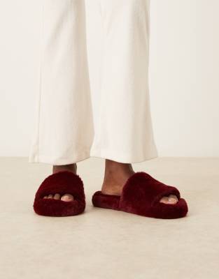 Asos Design Zofia Mule Slippers In Brown