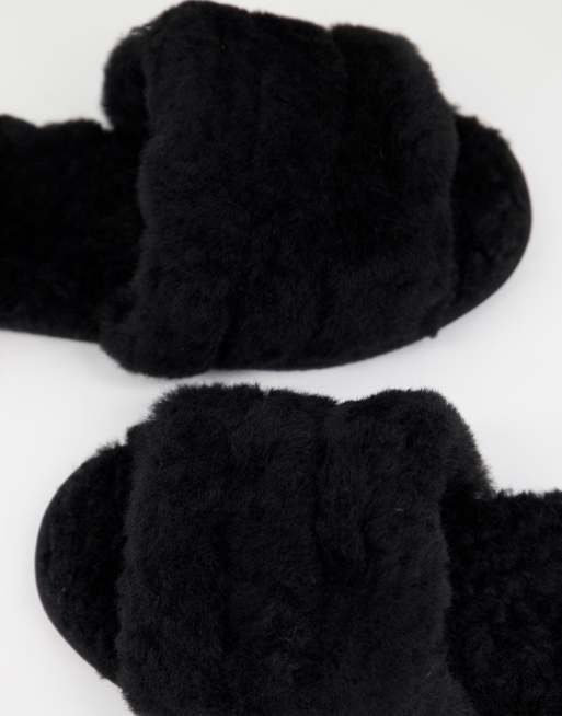 ASOS Design Zina Closed Toe Slippers in Black