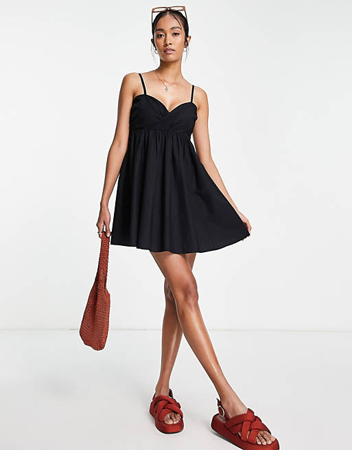Asos Babydoll-jurk zwart casual uitstraling Mode Jurken Babydoll-jurken 