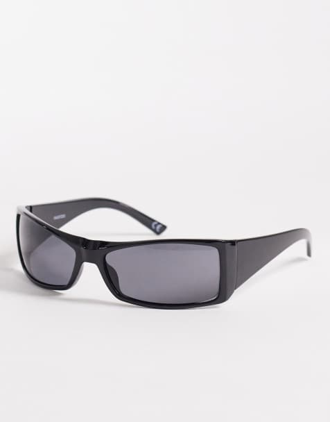ASOS DESIGN - Zonnebril met doorlopend montuur in zwart met rookglazen - view 1