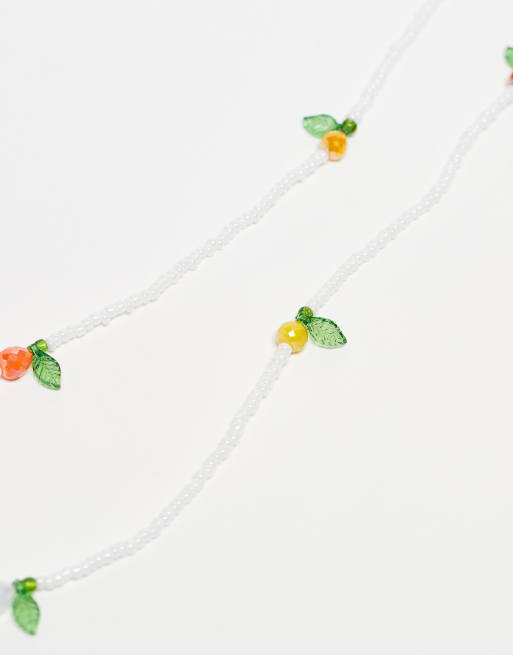 ASOS DESIGN - Zonnebrilketting met imitatieparels en fruitkralen, 2 van 4