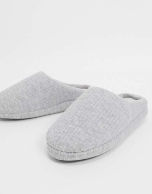 ASOS DESIGN - Zora - Pantoffels in gemêleerd grijs