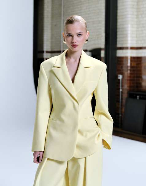 ASOS DESIGN – Żółta dwurzędowa marynarka - view 1
