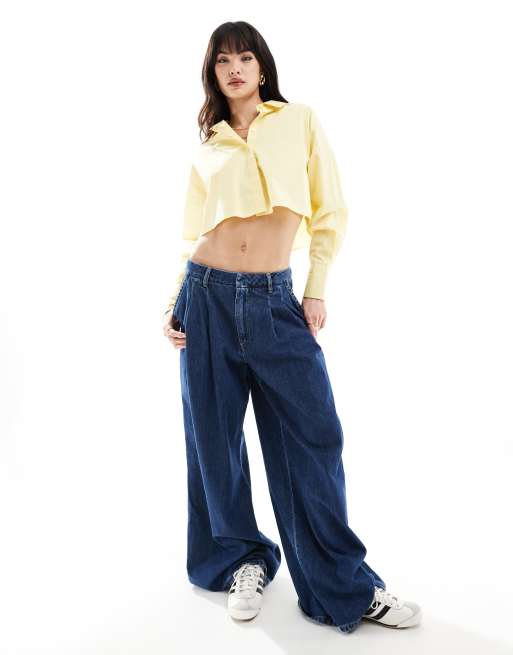 ASOS DESIGN – Żółta koszula o bardzo krótkim fasonie, 2 z 4