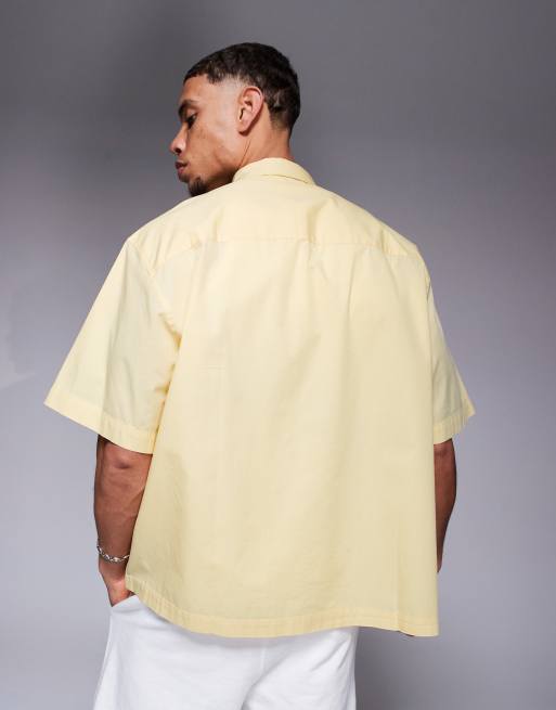 ASOS DESIGN – Żółta koszula popelinowa oversize, 3 z 4