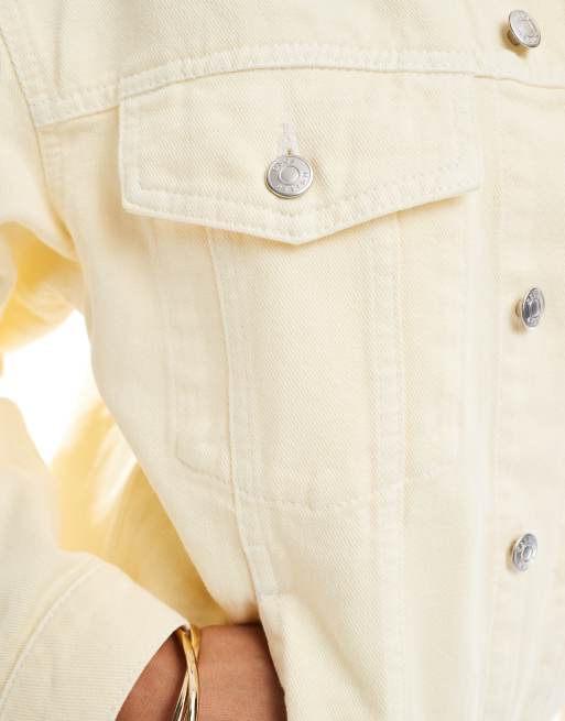 ASOS DESIGN – Żółta kurtka jeansowa w kowbojskim stylu, 3 z 4