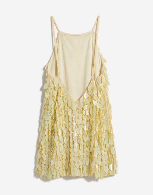 ASOS DESIGN – Żółta zdobiona sukienka mini, 7 z 11