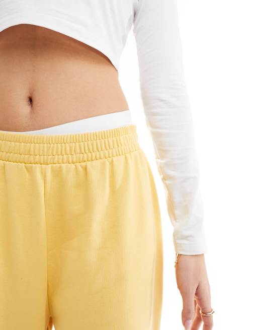 ASOS DESIGN – Żółte joggersy dresowe ze ściągaczami, 2 z 5