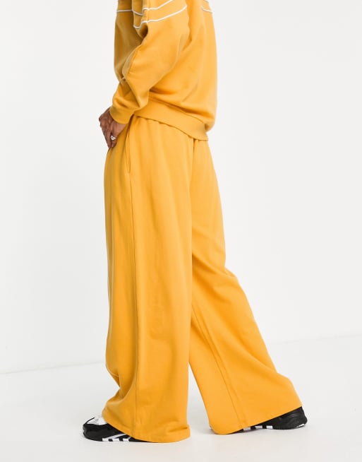 ASOS DESIGN – Żółte joggersy oversize z szerokimi nogawkami – część zestawu, 2 z 4