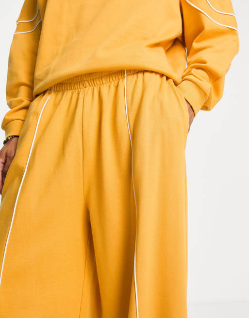 ASOS DESIGN – Żółte joggersy oversize z szerokimi nogawkami – część zestawu, 3 z 4
