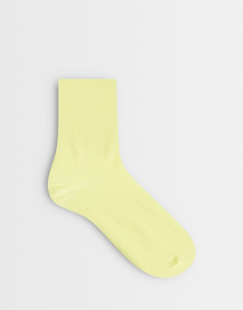 ASOS DESIGN – Żółte skarpetki z dużą zawartością bawełny - view 1