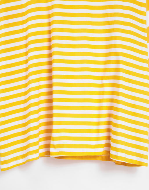 ASOS DESIGN – Żółty T-shirt oversize w paski z długim rękawem, 4 z 4