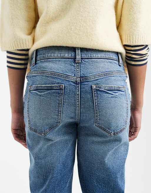 ASOS DESIGN - Zwangerschapskleding - Slim-fit mom jeans met vintage wassing, 4 van 5