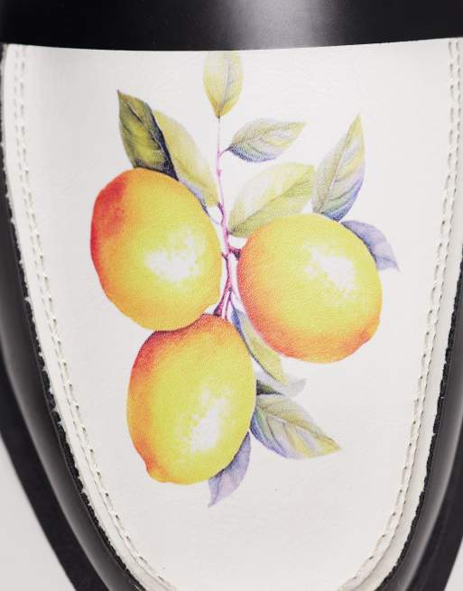 ASOS DESIGN – Zweifarbige Penny-Loafer mit Zitronenmotiv, 3 von 4