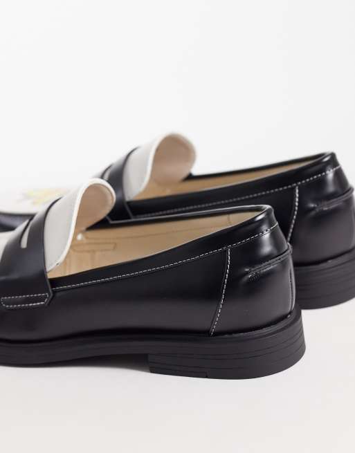 ASOS DESIGN – Zweifarbige Penny-Loafer mit Zitronenmotiv, 4 von 4