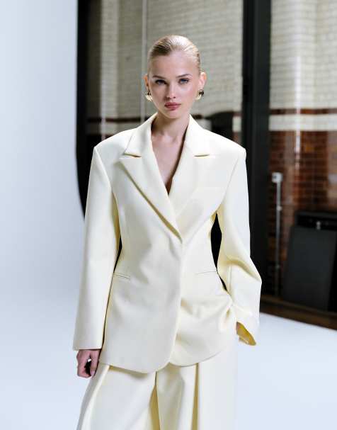 ASOS DESIGN – Zweireihiger Blazer in Gelb - view 1