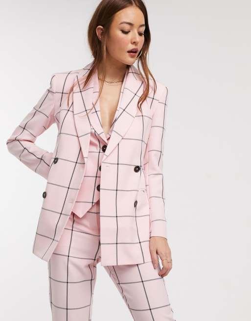 ASOS DESIGN – Anzug mit Karomuster in Rosa, 2 von 4