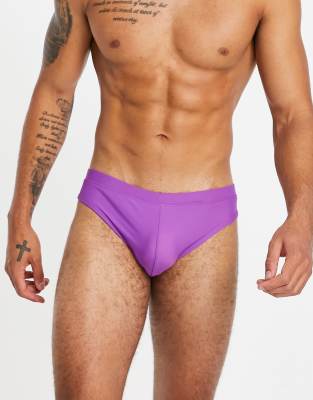 ASOS DESIGN - Zwembroek in felpaars