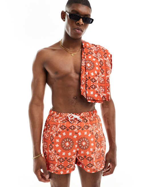 ASOS DESIGN - Zwemshort in bandanaprint, deel van co-ord set