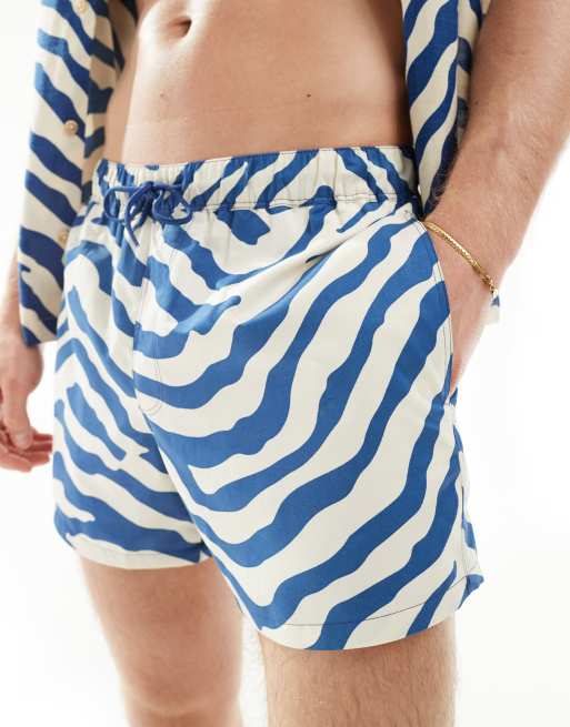 ASOS DESIGN - Zwemshort met zebraprint, deel van co-ord set 