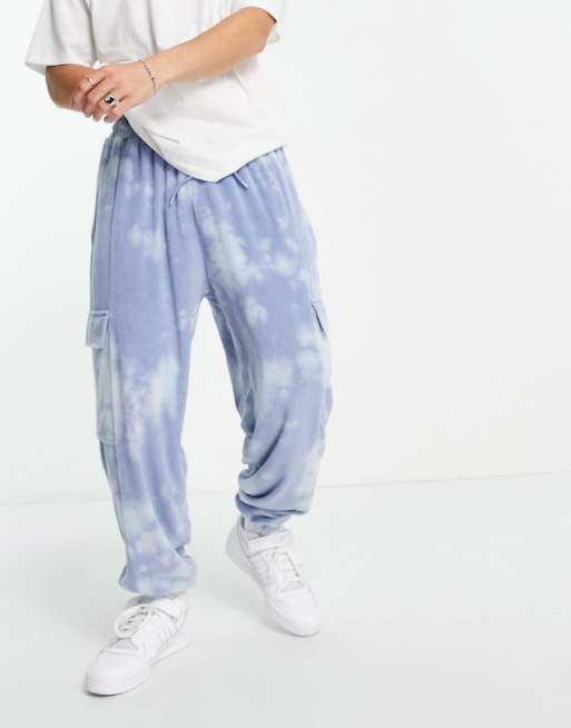 ASOS DESIGN – Zwężane joggersy z materiału frotté z efektem sprania – część zestawu