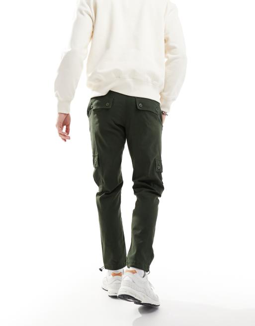 ASOS DESIGN – Zwężane spodnie bojówki w kolorze khaki, 3 z 5