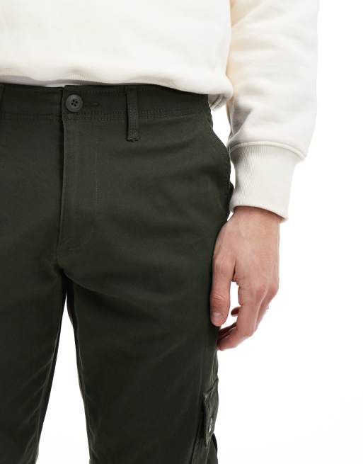 ASOS DESIGN – Zwężane spodnie bojówki w kolorze khaki, 5 z 5