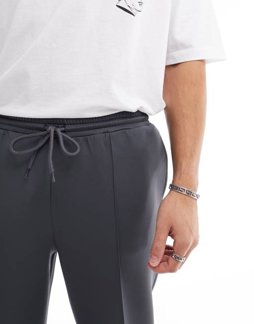 ASOS DESIGN – Zwężane szare joggersy z materiału scuba, 2 z 5