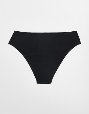 Asos Design 3 Pack High Waist Briefs In Black