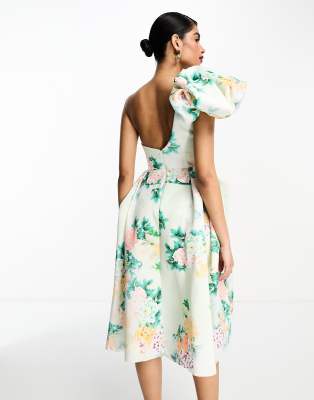 Forever Unique Applique One Shoulder Prom Dress, $258, Asos